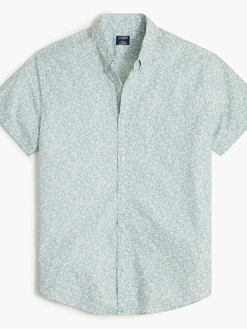 J CREW Men's Printed Slim Flex Short Sleeve Button Down Shirt Size M